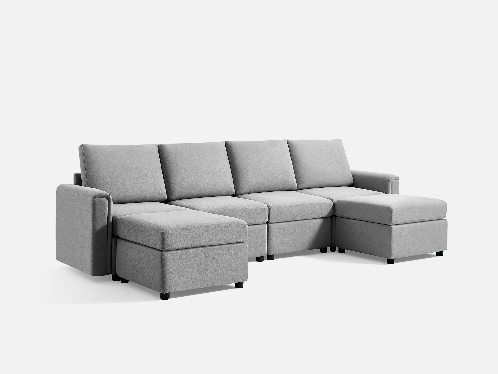 RUBIK I 4 Seats with 2 Ottomans - LINSY HOME