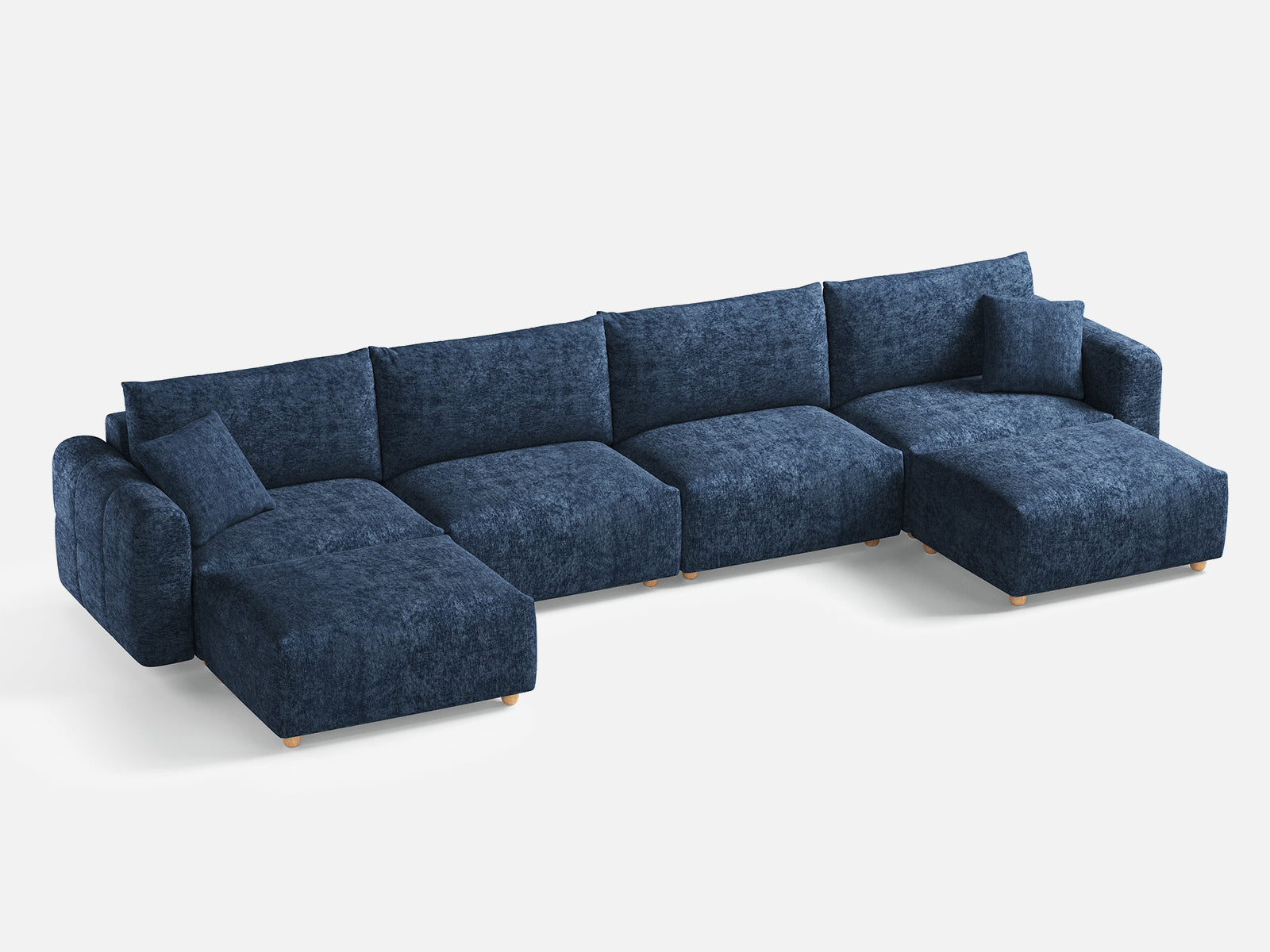 RUBIK L 4 Seats with 2 Ottomans