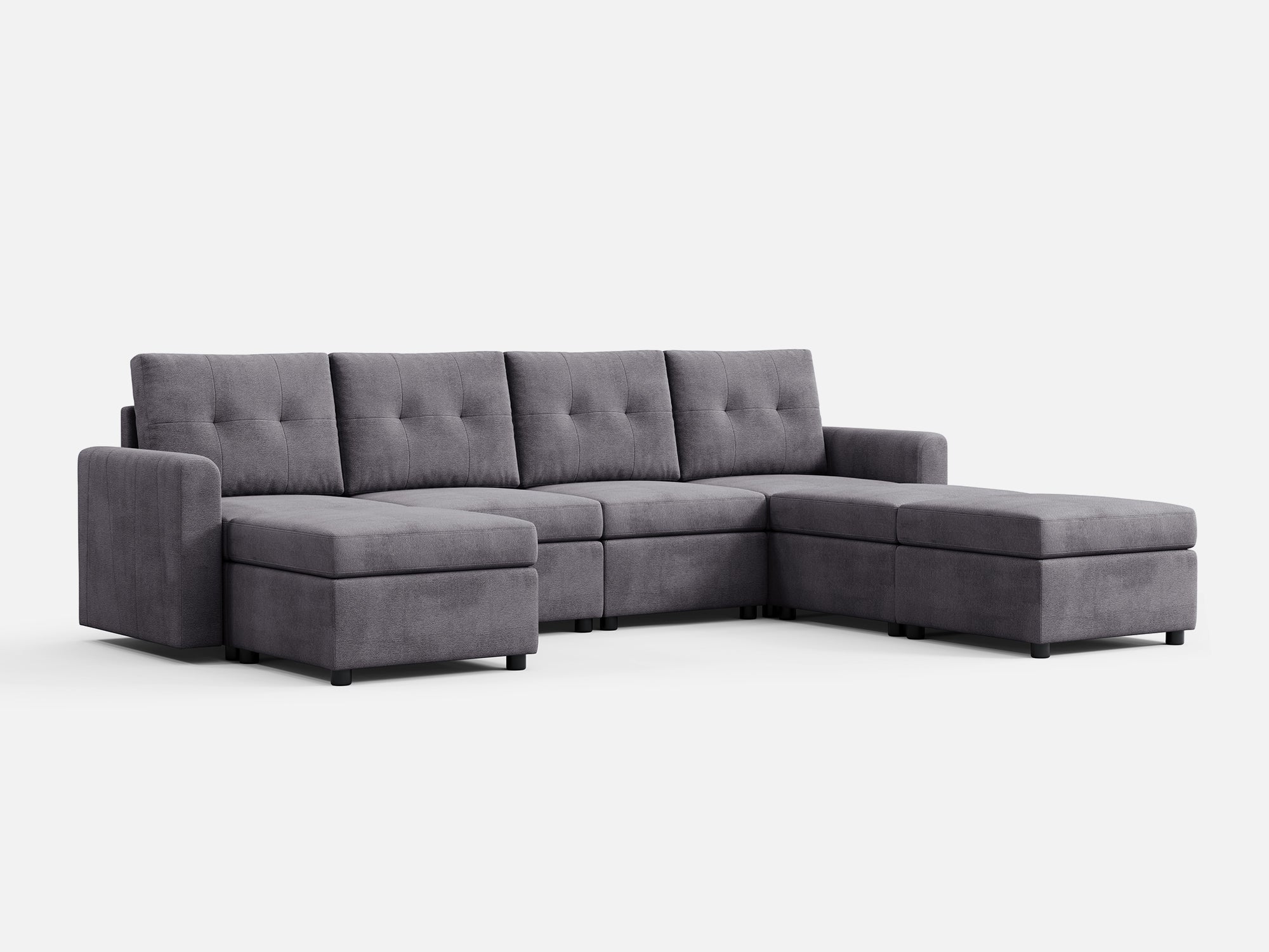 RUBIK III 4 Seats with 3 Ottomans and An Additional Set of Covers - LINSY HOME