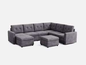 RUBIK III 5 Seats with Corner & 2 Ottomans