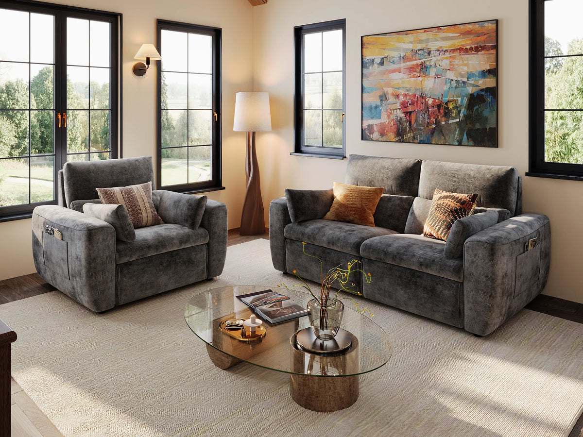 DRIFT 2+1-Seat Power Reclining Modular Couch