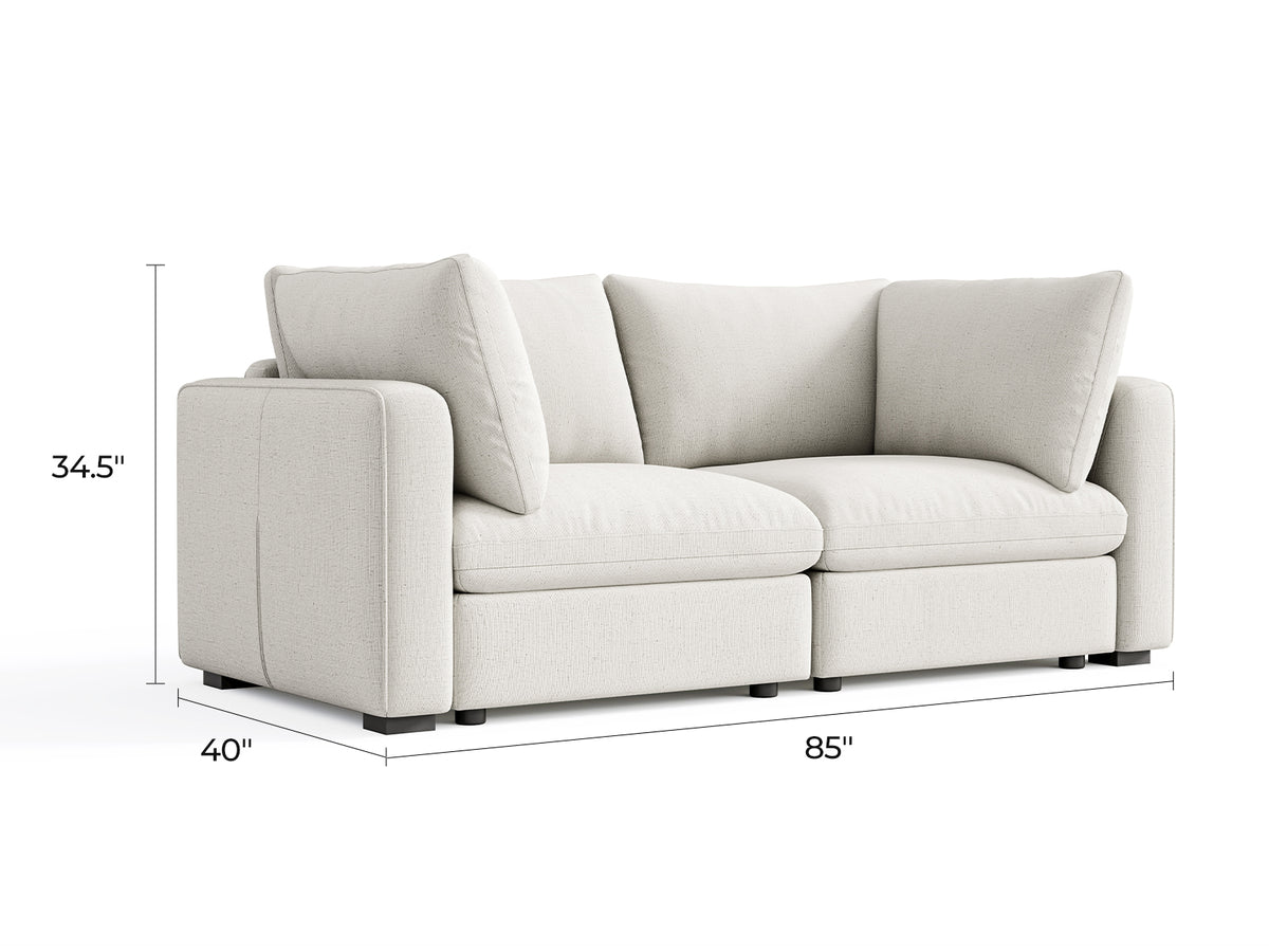 Rubik V Linen 2 Seats Couch