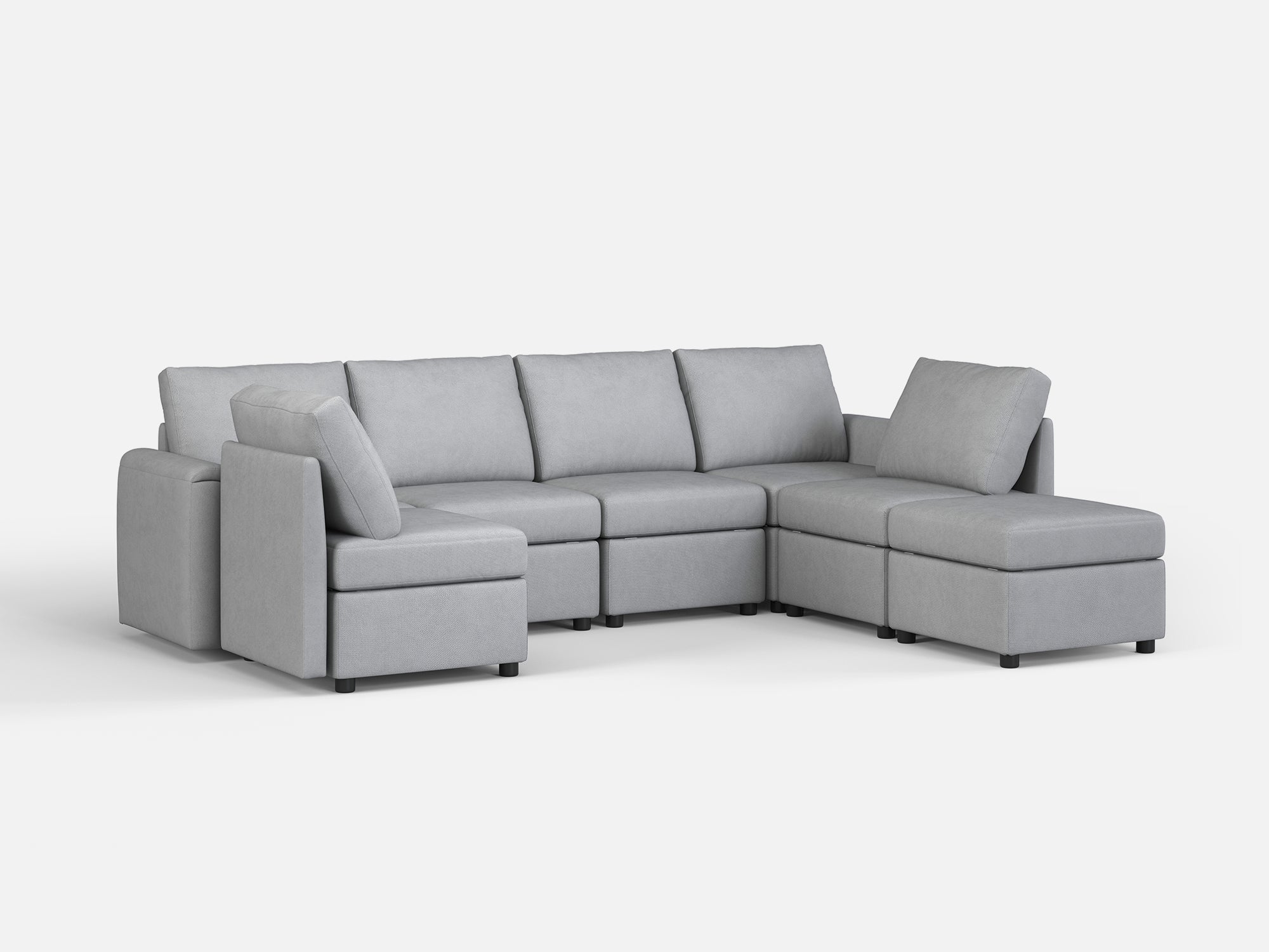 RUBIK I 6 Seats with Ottoman - LINSY HOME