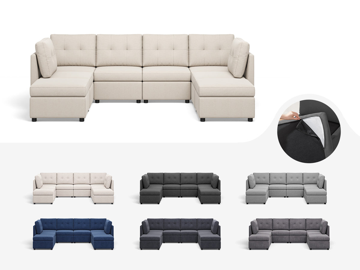 Replacement Covers Set for RUBIK III  6 Seats with 2 Ottomans