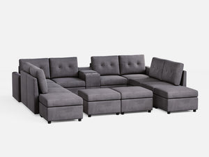 RUBIK III 8 Seats with 4 Ottomans & Console