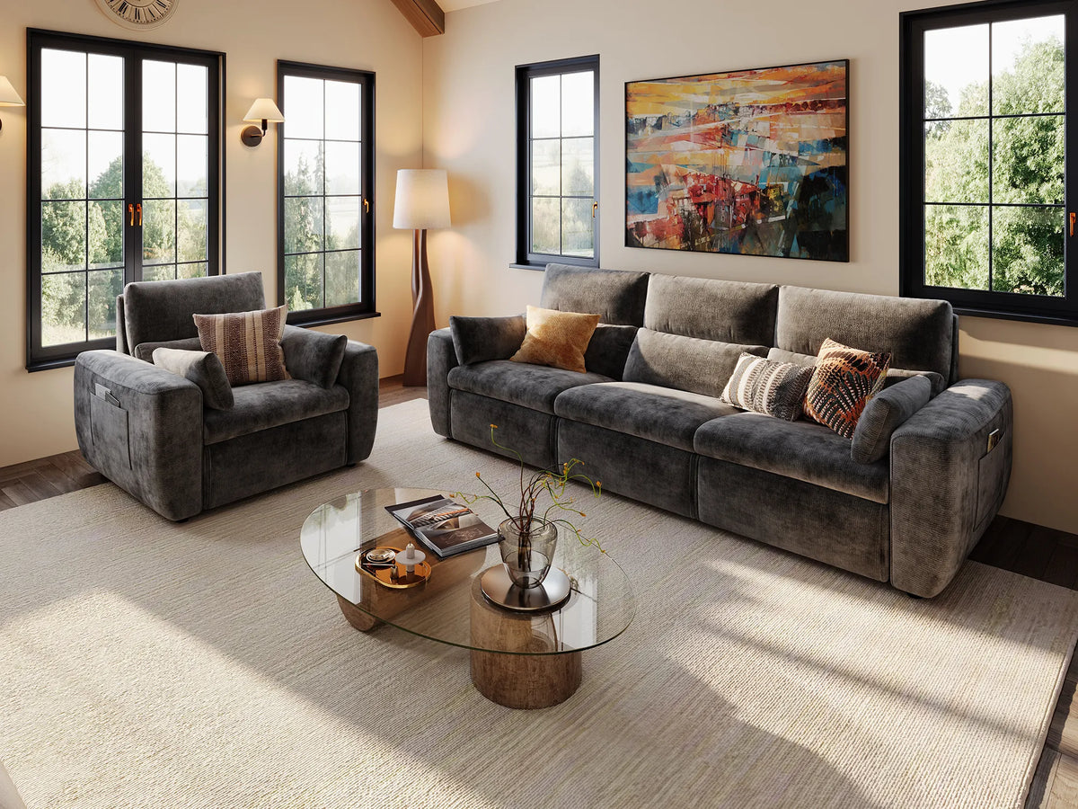 DRIFT 3+1-Seat Power Reclining Modular Couch