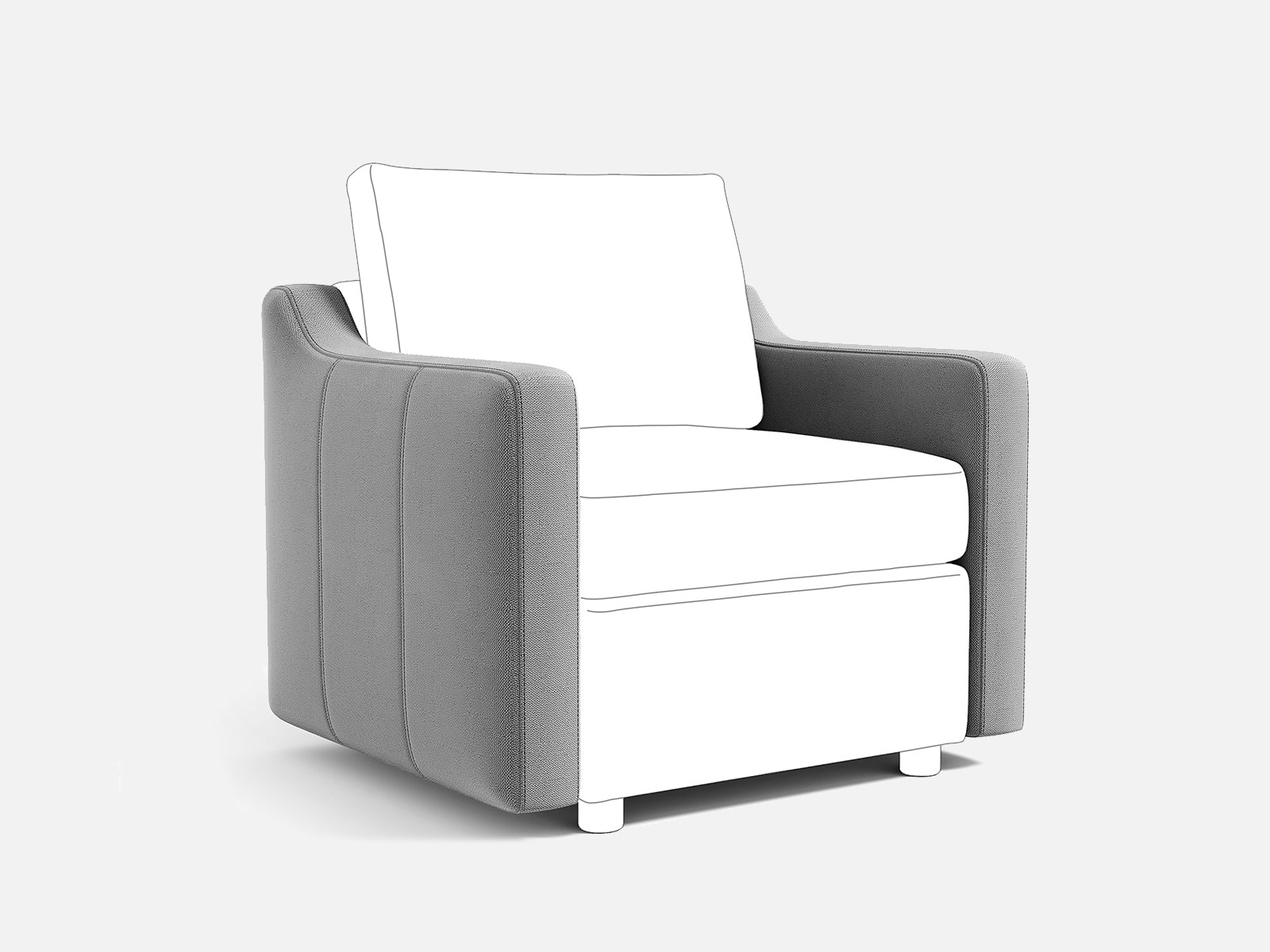 RUBIK I Backrest & Headrest & Seat & Ottoman & Armrest & Back Cushion