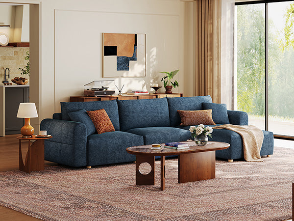 RUBIK L 3 Seats with Ottoman
