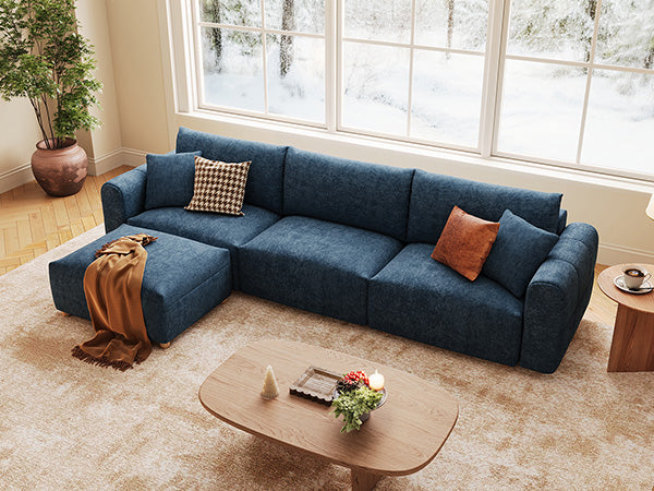 RUBIK L 3 Seats with Ottoman