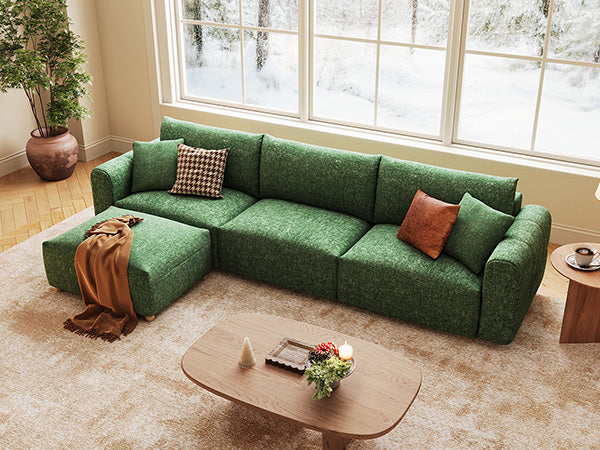 RUBIK L 3 Seats with Ottoman