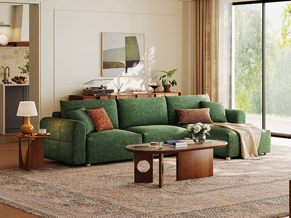 RUBIK L 3 Seats with Ottoman