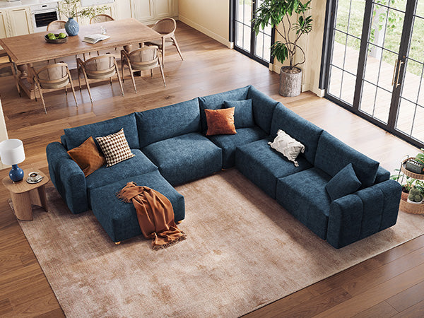 RUBIK L 4 Seats with Ottoman & Corner