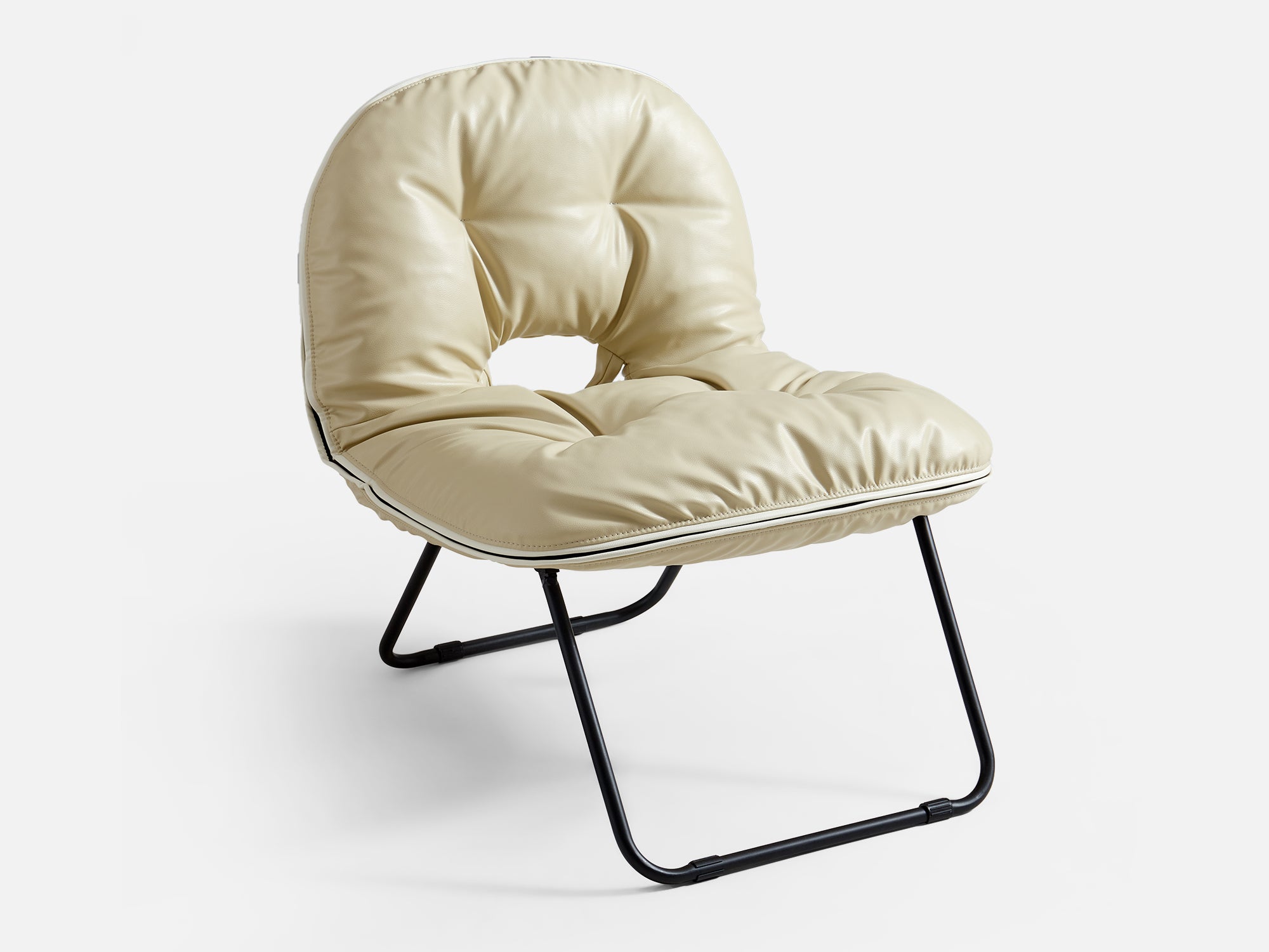 Pop-Chair，Folding Faux Leather Accent Chair for Indoor & Outdoor - LINSY HOME