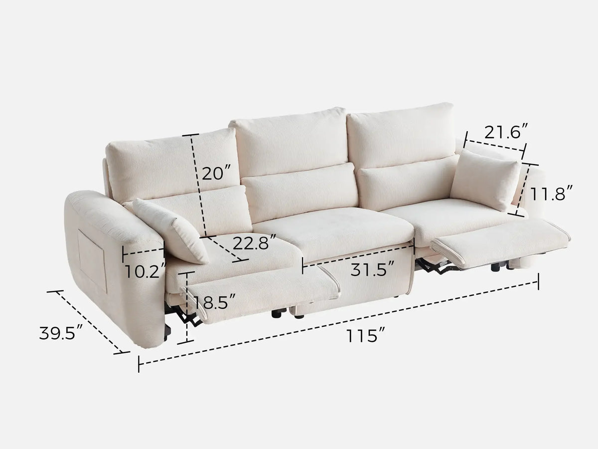 DRIFT 3-Seat Power Reclining Modular Couch