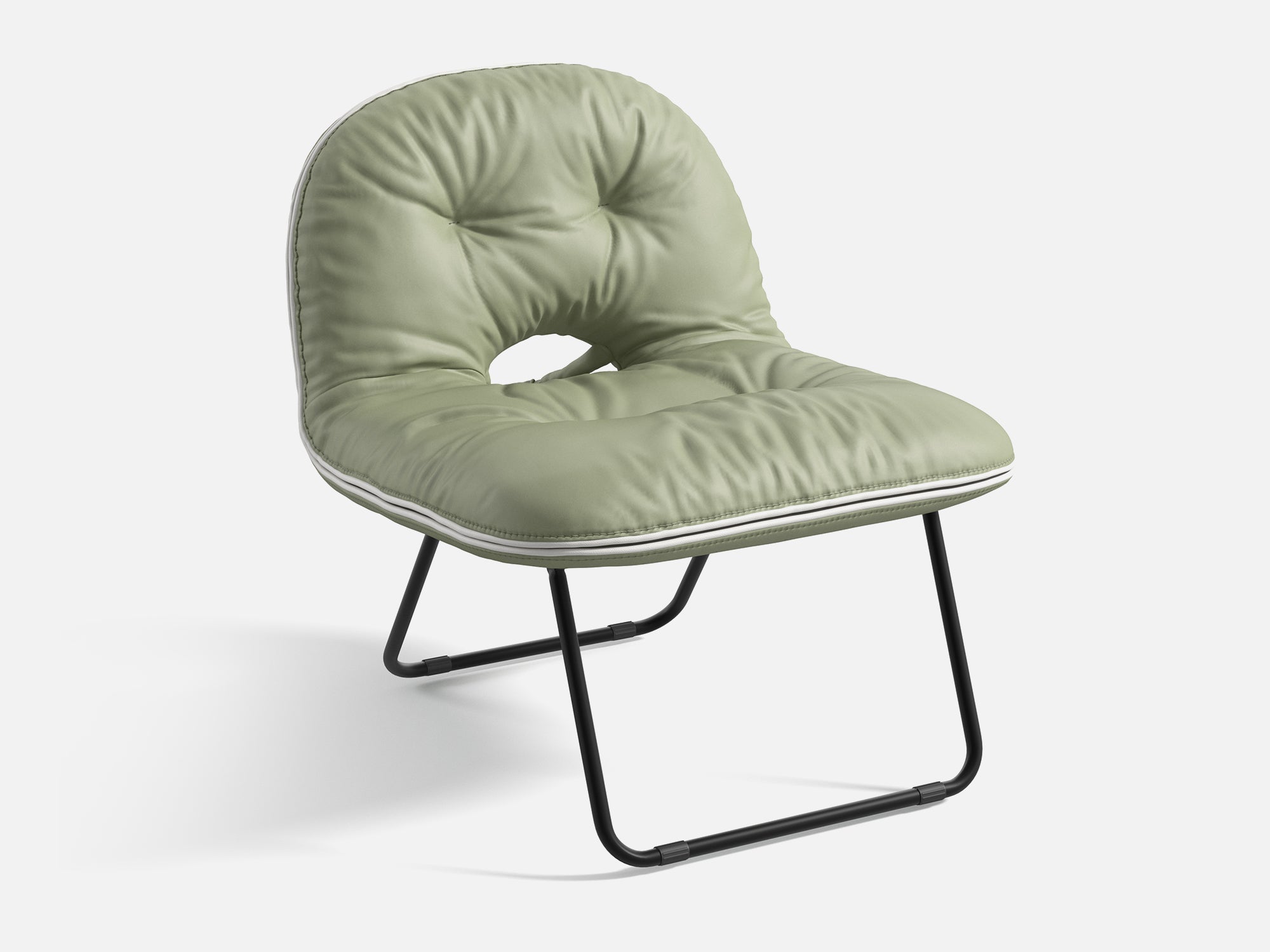 Pop-Chair，Folding Faux Leather Accent Chair for Indoor & Outdoor - LINSY HOME