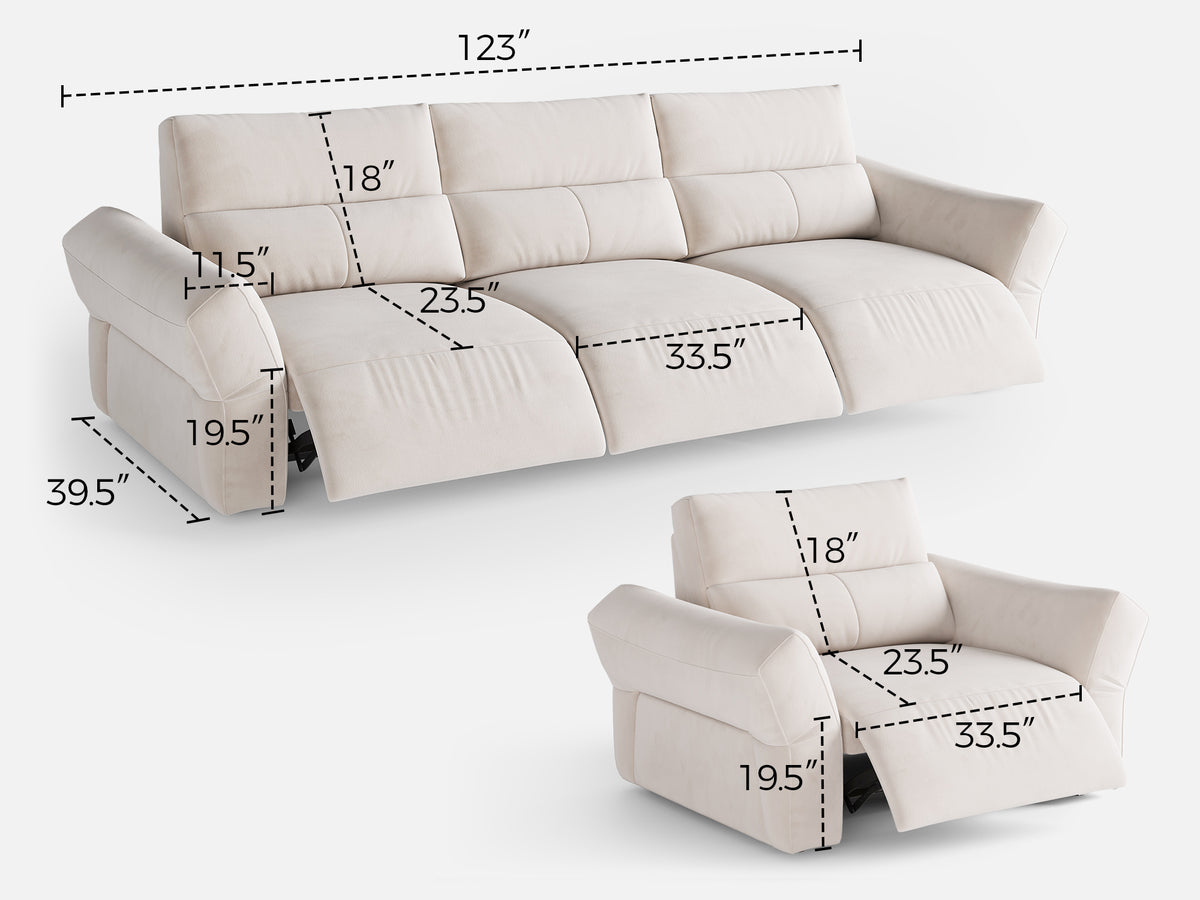 HAVEN 3+1-Seat Power Reclining Modular Couch