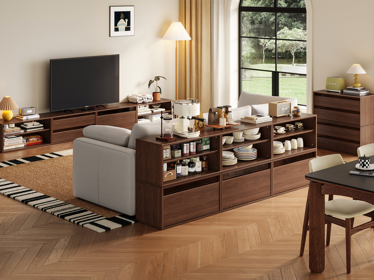 CABIK I 1 Open & 1 Double-Drawer Cabinet