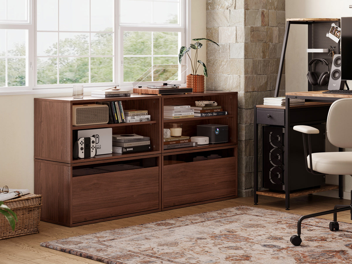 CABIK I 2 Open & 2 Single-Drawer Cabinet
