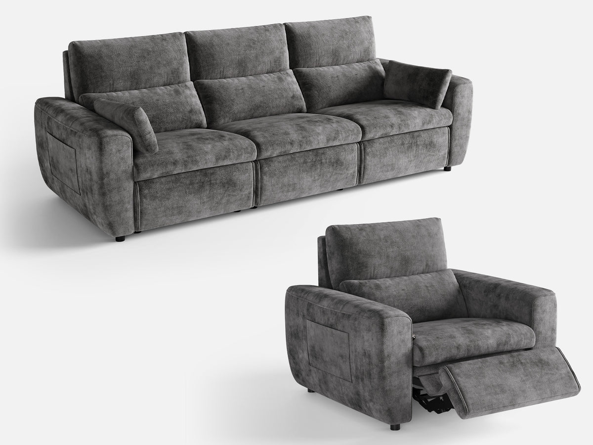 DRIFT 3+1-Seat Power Reclining Modular Couch