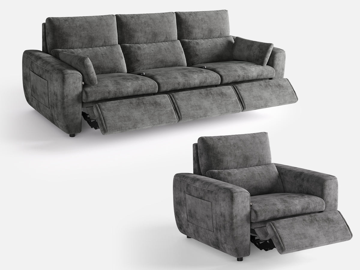 DRIFT 3+1-Seat Power Reclining Modular Couch