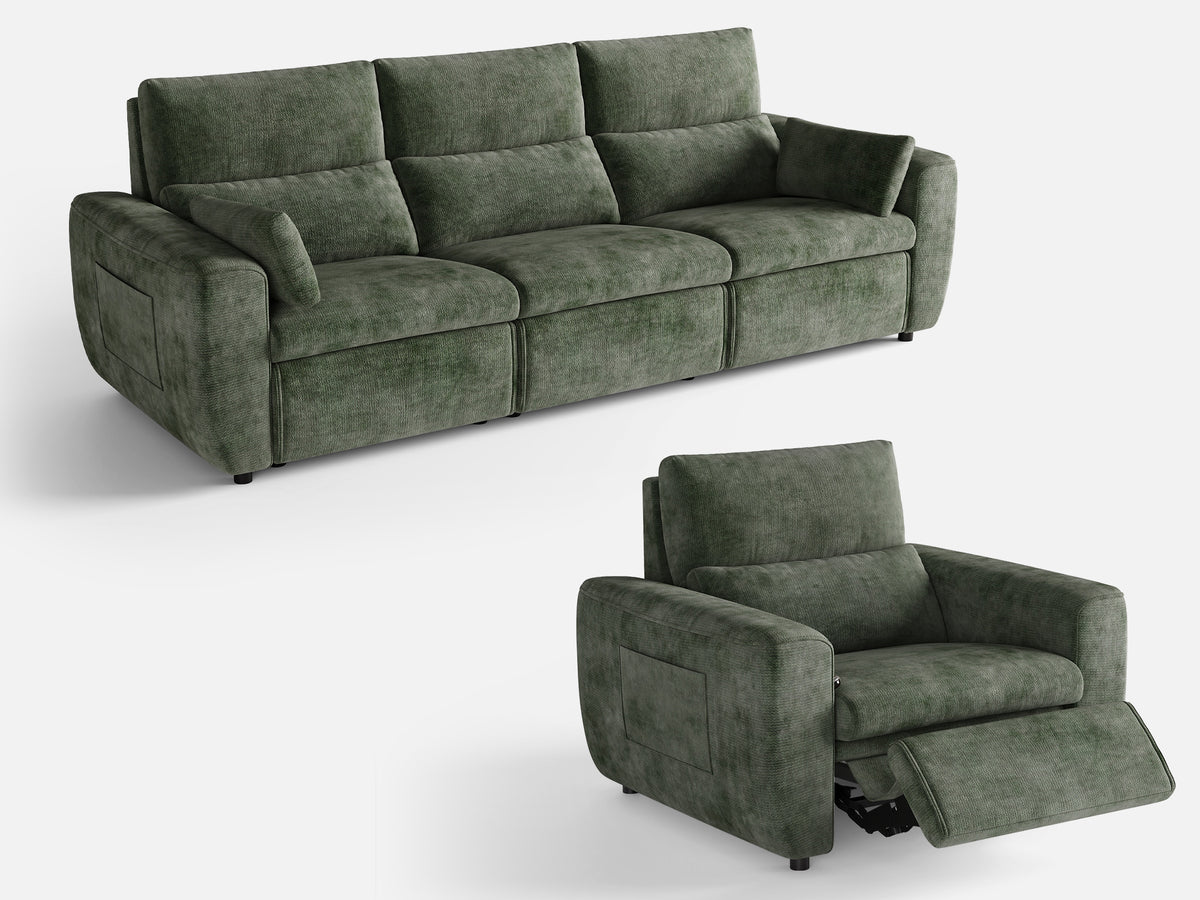 DRIFT 3+1-Seat Power Reclining Modular Couch