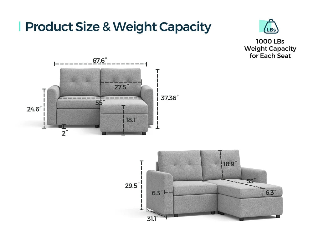 RUBIK III 2 Seats with Ottoman