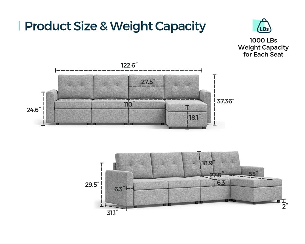 RUBIK III 4 Seats with Ottoman