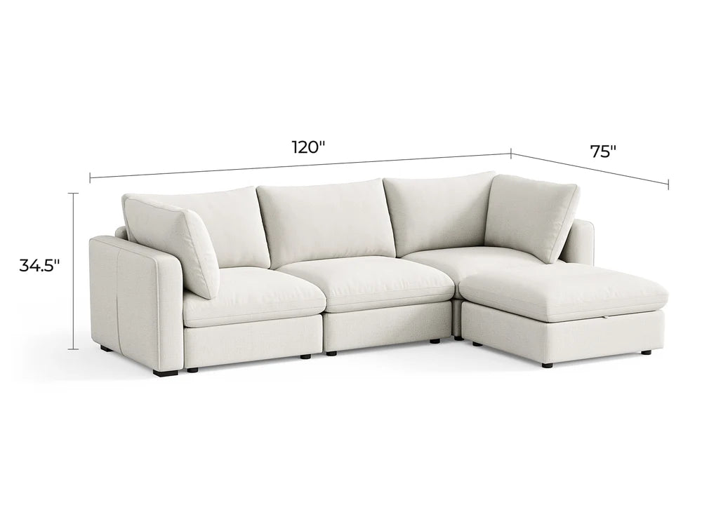 RUBIK V 3 Seats with Ottoman