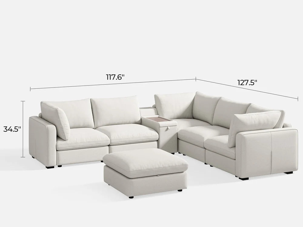 RUBIK V 4 Seats with Ottoman & Corner & Console