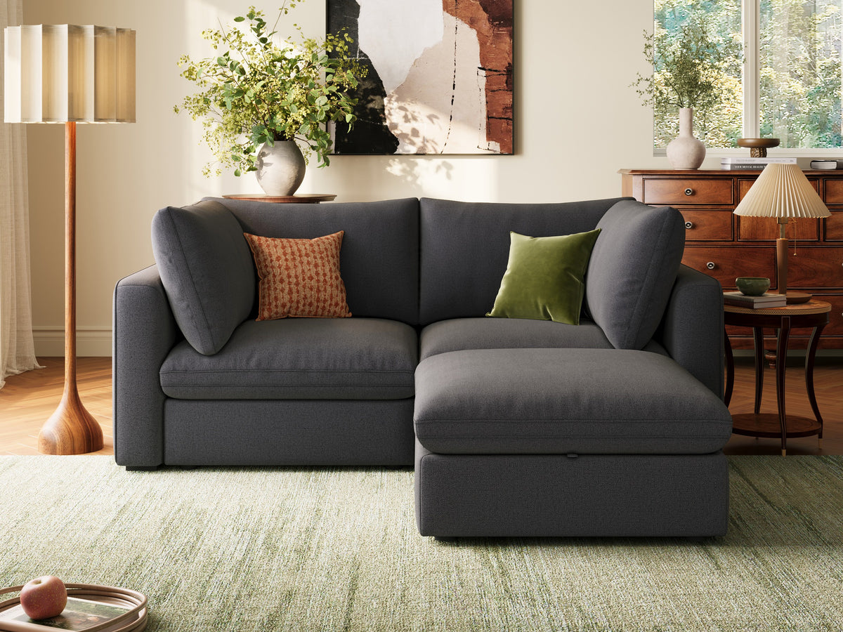 RUBIK V 2 Seats with Ottoman - LINSY HOME