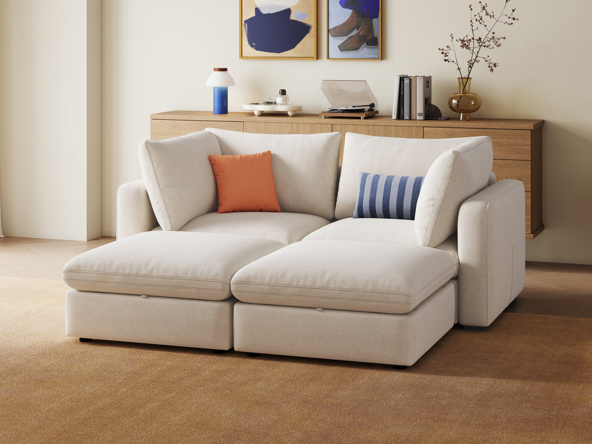 RUBIK V 2 Seats with 2 Ottomans