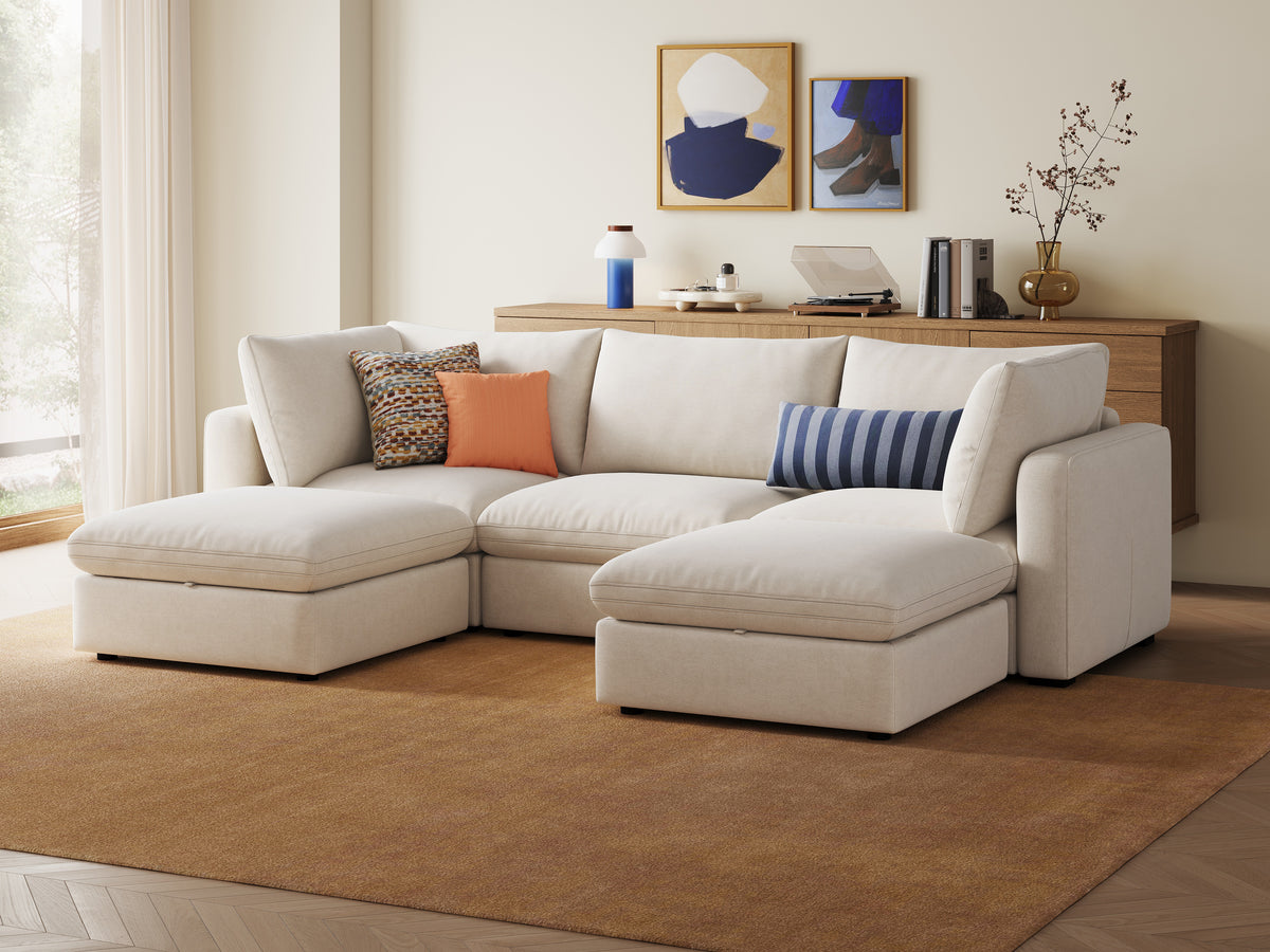 RUBIK V 3 Seats with 2 Ottomans