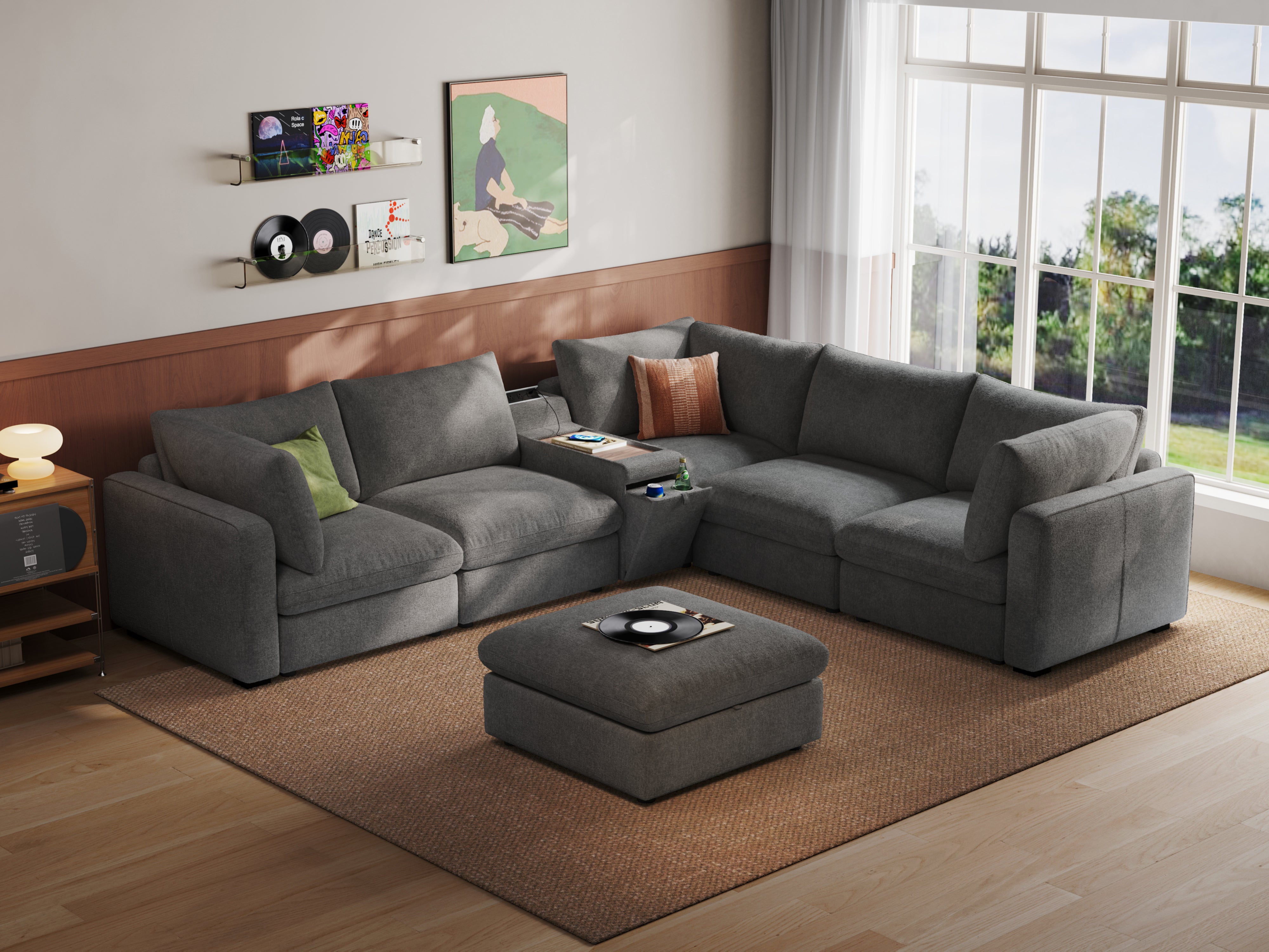 RUBIK V 4 Seats with Ottoman & Corner & Console