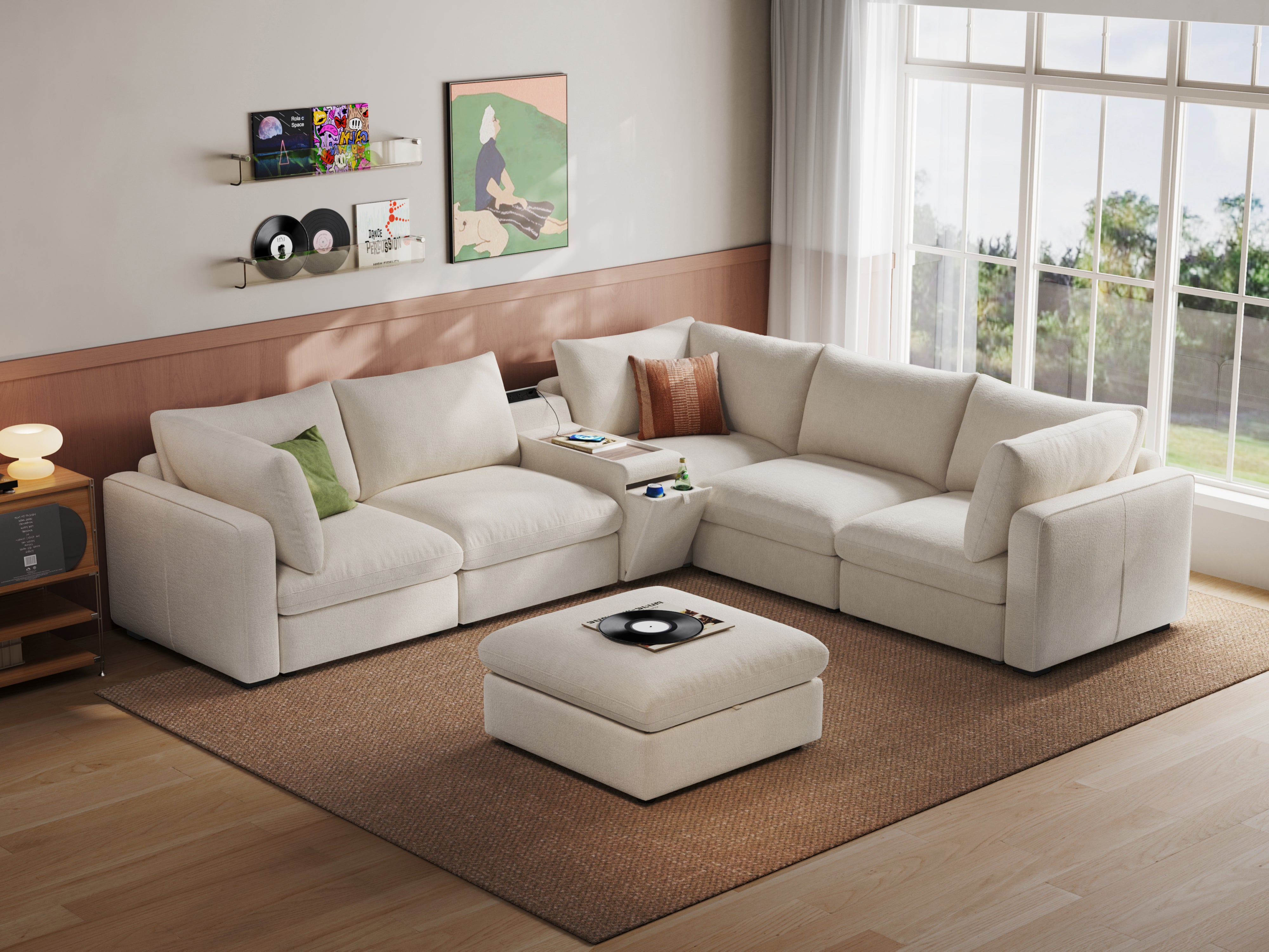 RUBIK V 4 Seats with Ottoman & Corner & Console