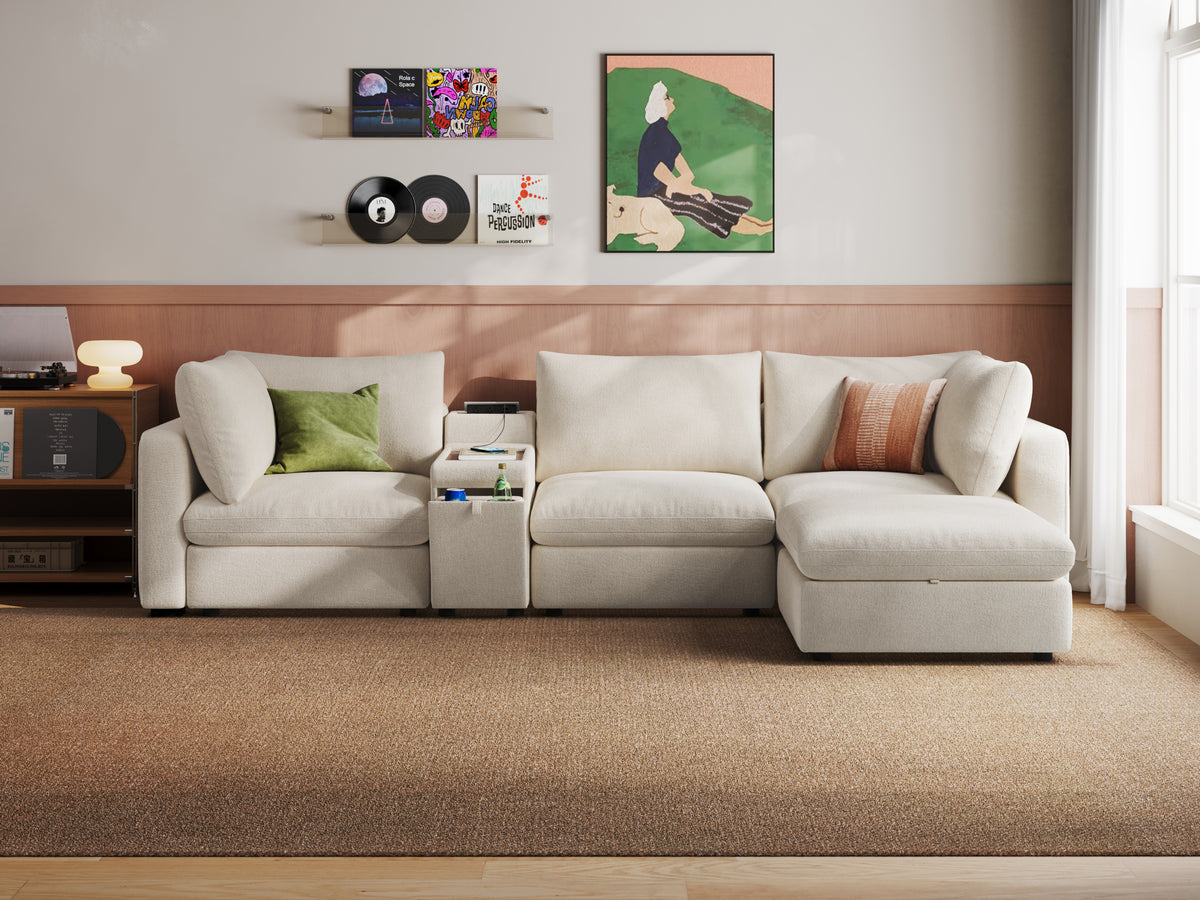 RUBIK V 3 Seats with Ottoman & Console
