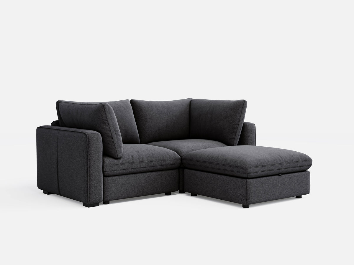 RUBIK V 2 Seats with Ottoman - LINSY HOME
