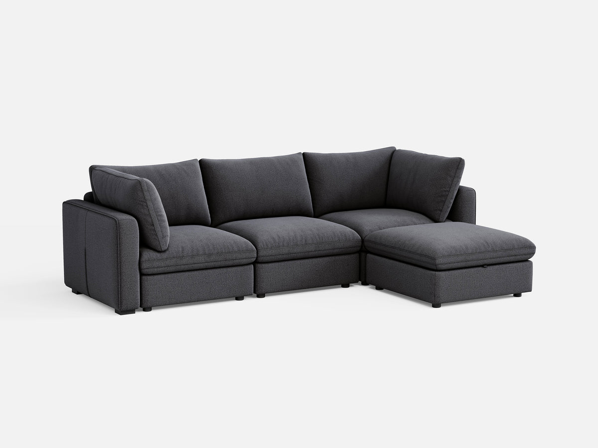 RUBIK V 3 Seats with Ottoman - LINSY HOME