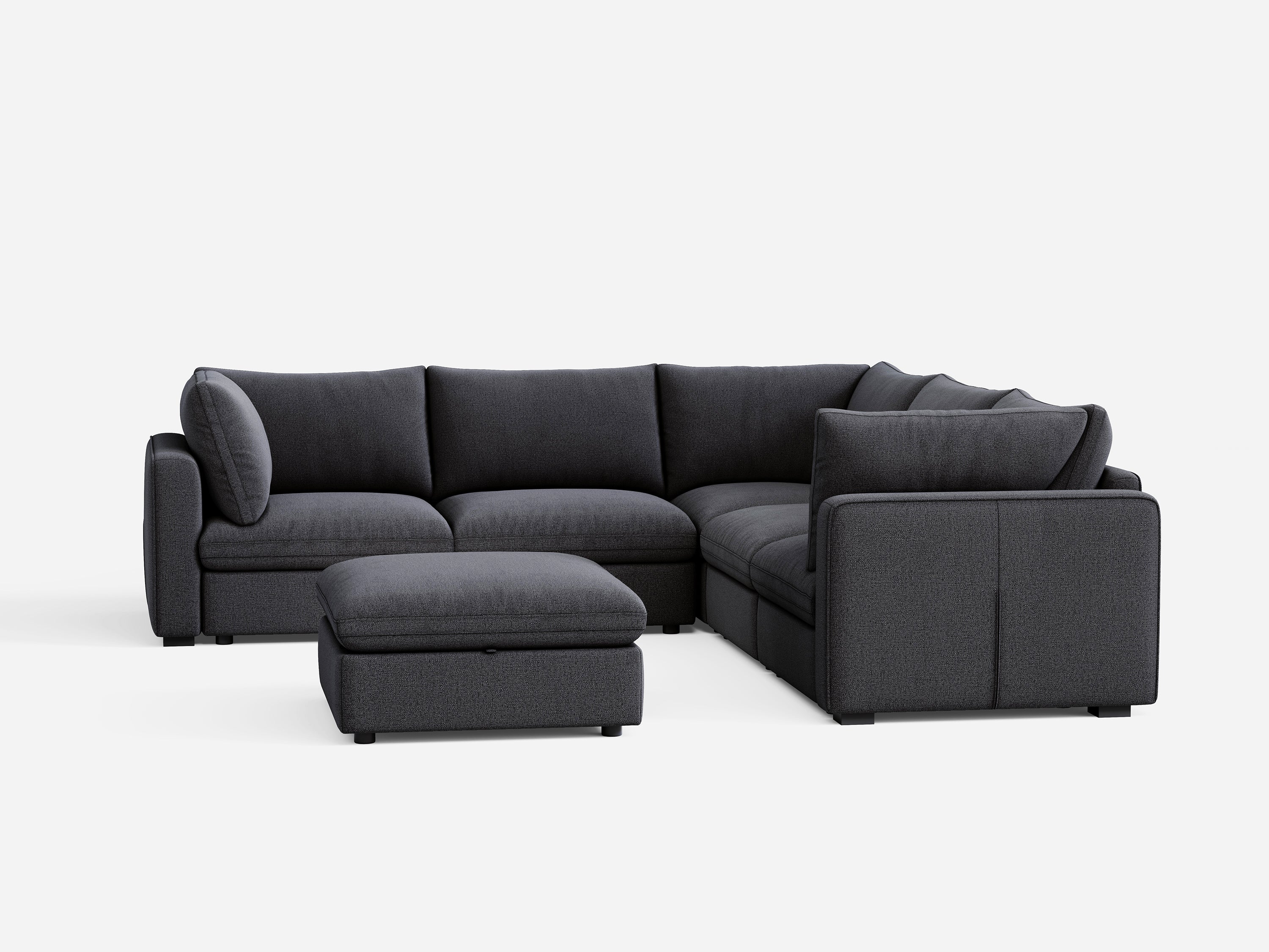RUBIK V 4 Seats with Corner & Ottoman - LINSY HOME