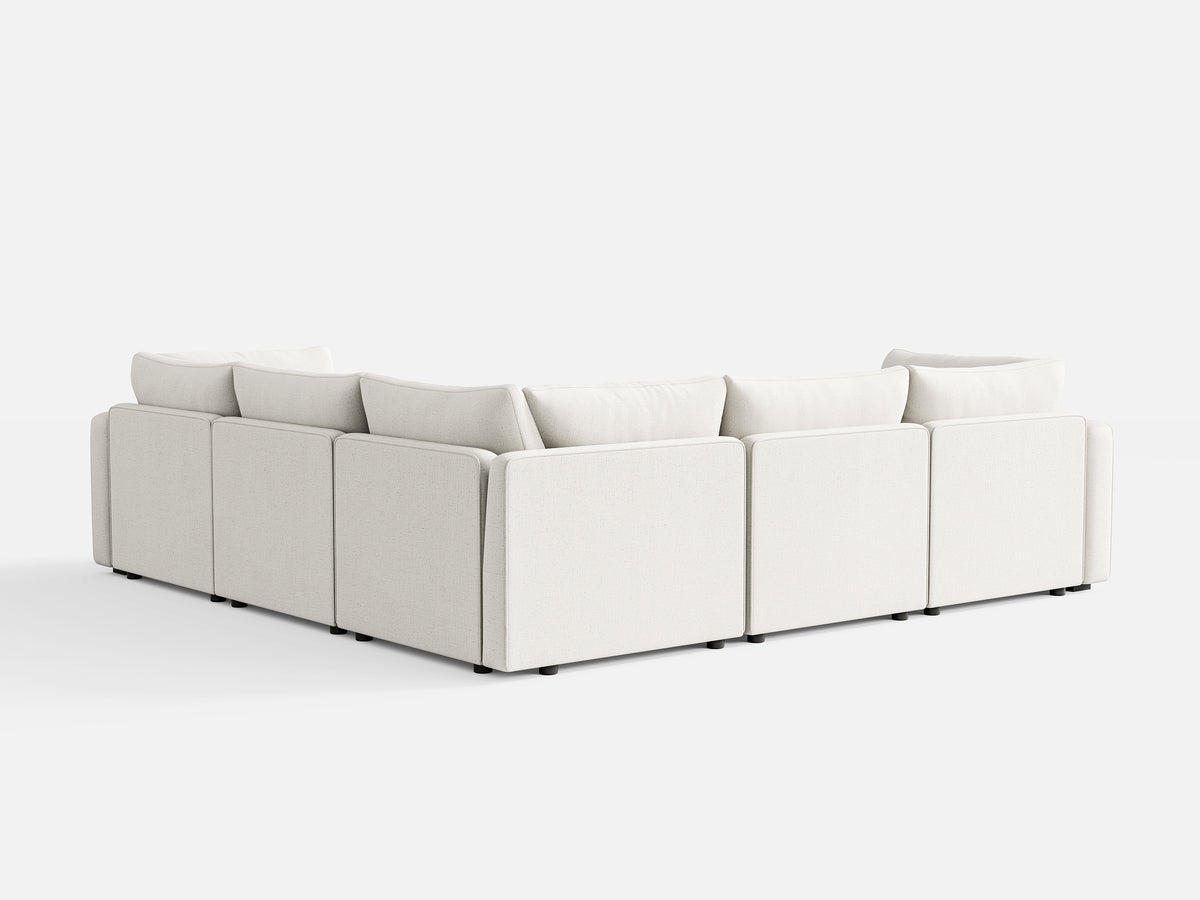 RUBIK V 4 Seats with Corner & Ottoman - LINSY HOME