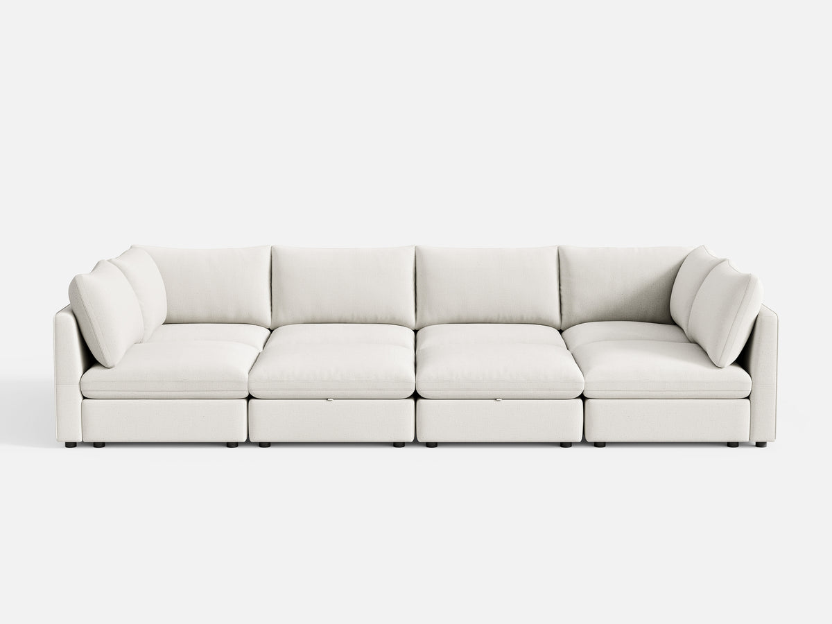 RUBIK V 4 Seats with 2 Corners & 2 Ottomans - LINSY HOME