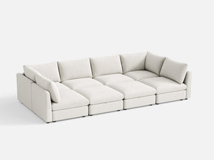 RUBIK V Linen 4 Seats with 2 Corners & 2 Ottomans