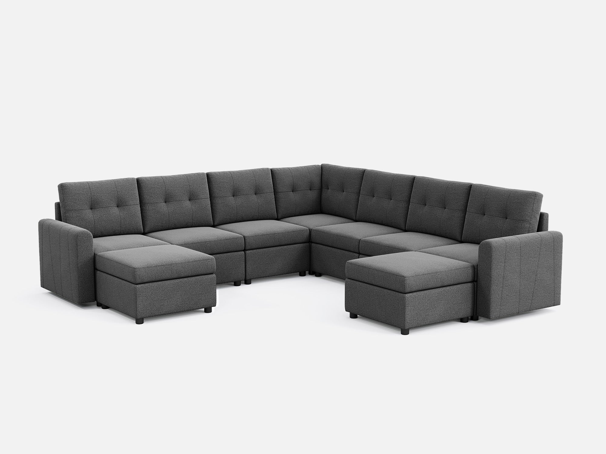 RUBIK III 6 Seats with Corner & 2 Ottomans - LINSY HOME