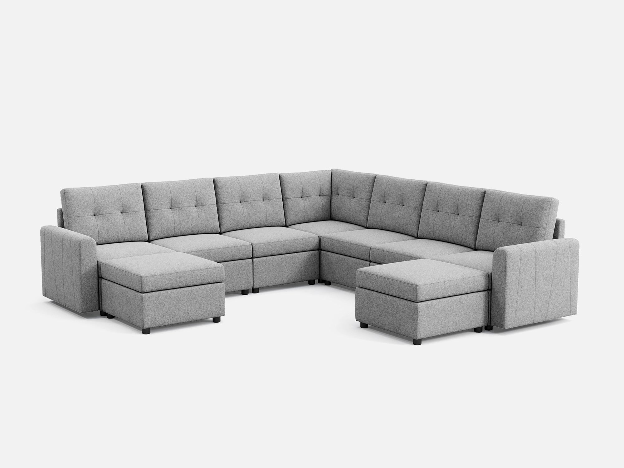 RUBIK III 6 Seats with Corner & 2 Ottomans - LINSY HOME