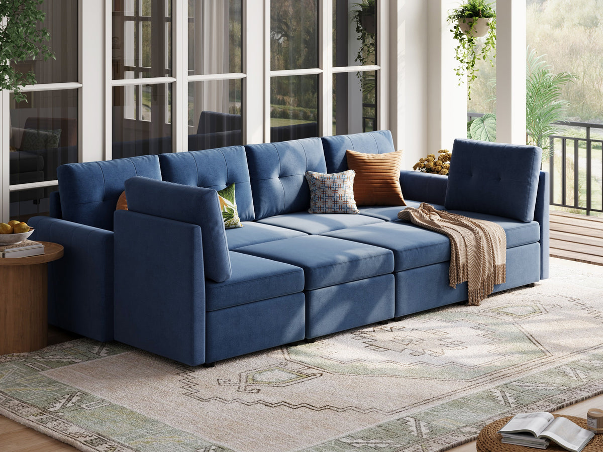 RUBIK III 6 Seats with 2 Ottomans and An Additional Set of Covers - LINSY HOME