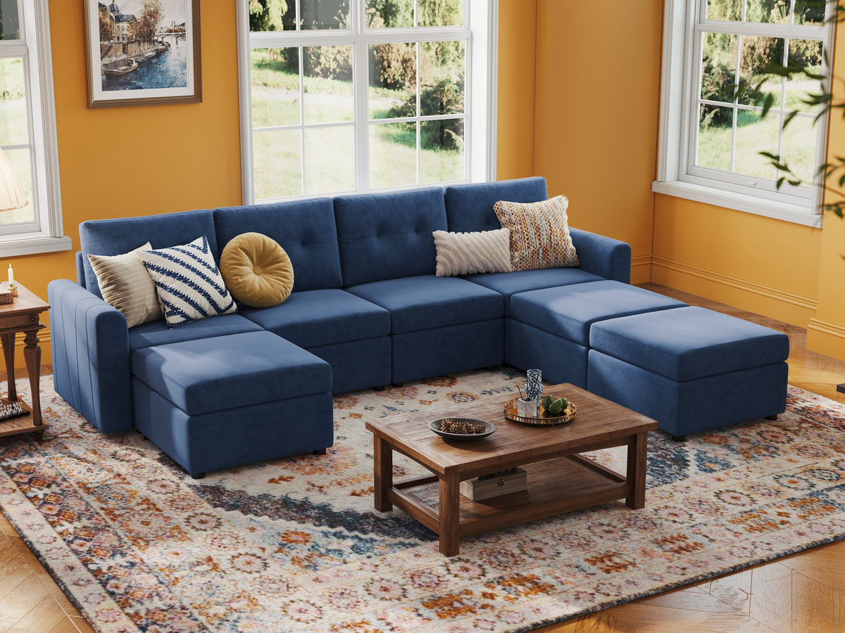 RUBIK III 4 Seats with 3 Ottomans and An Additional Set of Covers - LINSY HOME