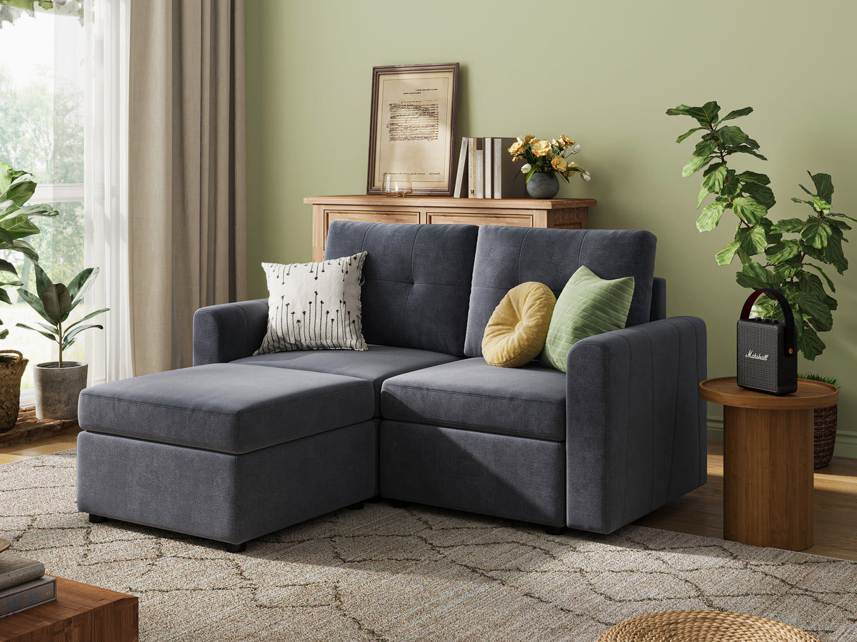 RUBIK III 2 Seats with Ottoman - LINSY HOME