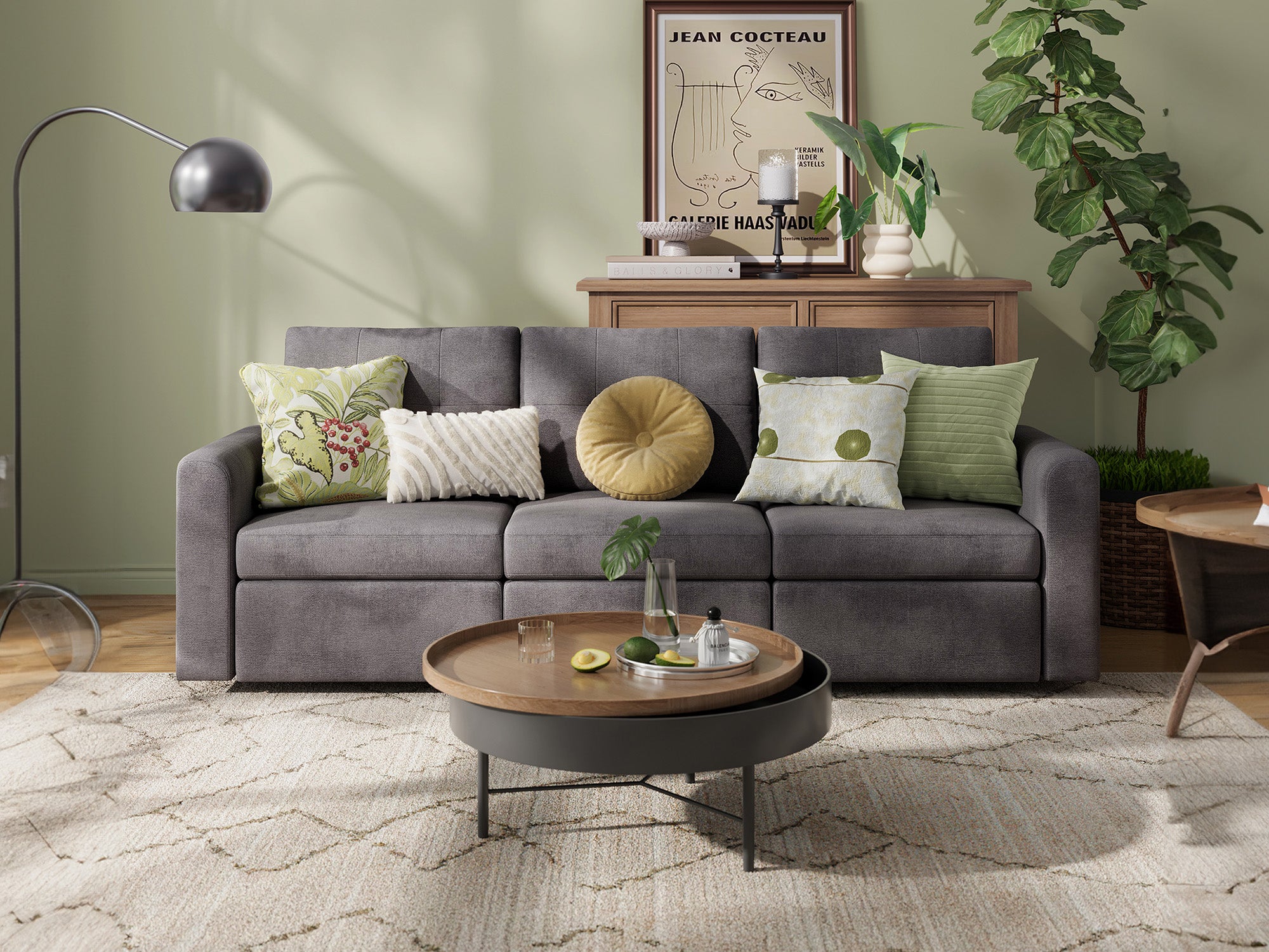 RUBIK III 3 Seats Sofa - LINSY HOME