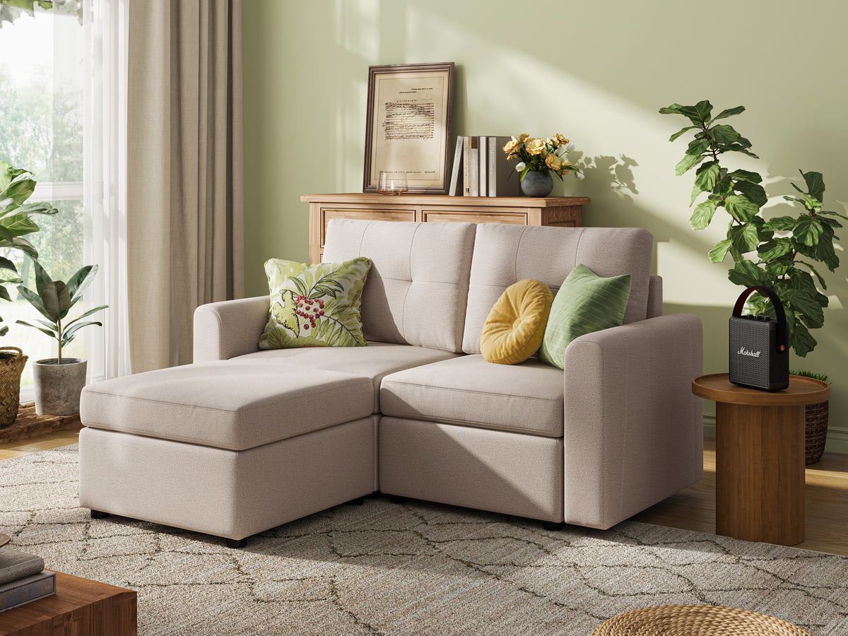 RUBIK III 2 Seats with Ottoman - LINSY HOME