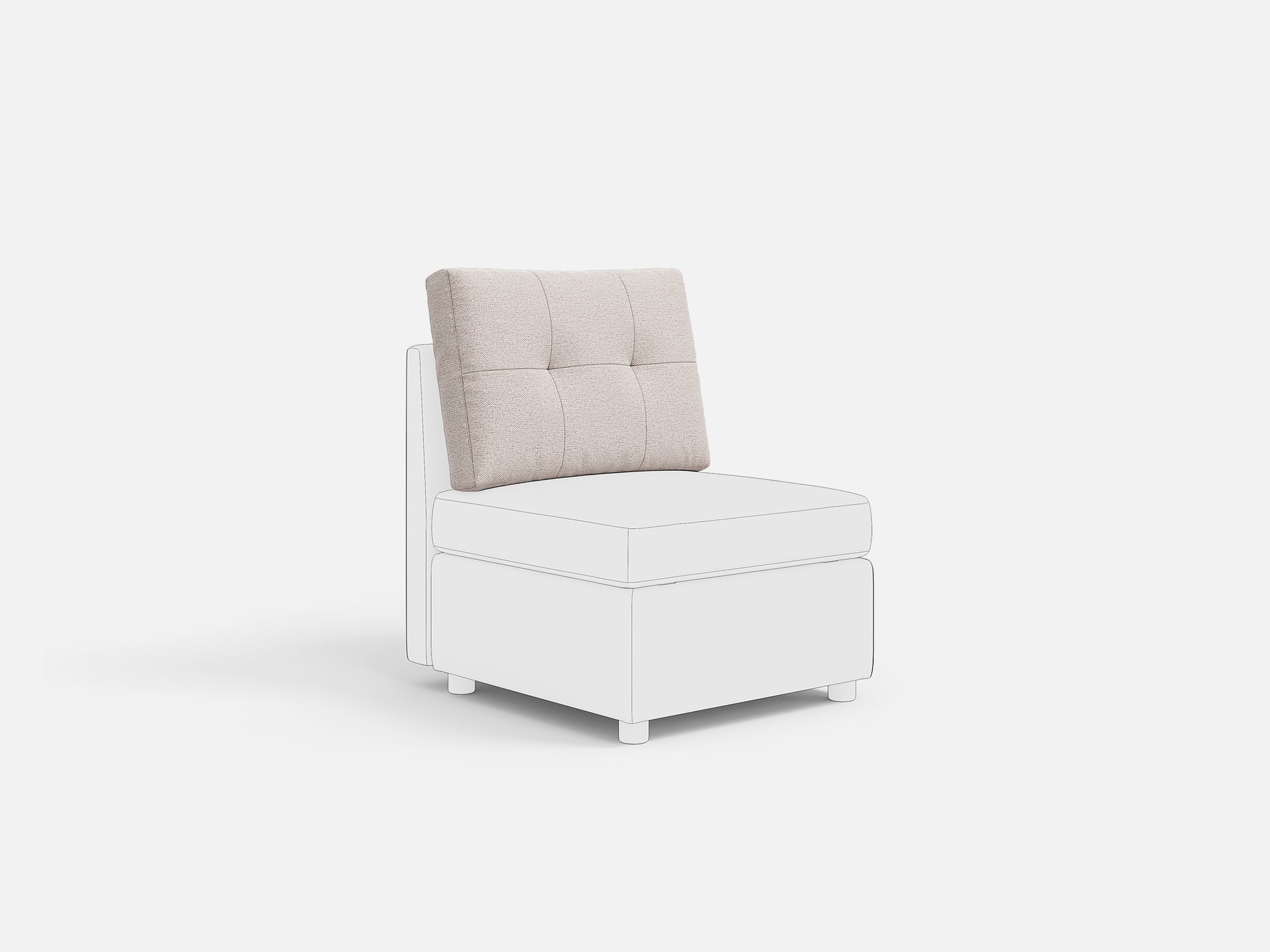 RUBIK III Backrest & Back Cushion - LINSY HOME