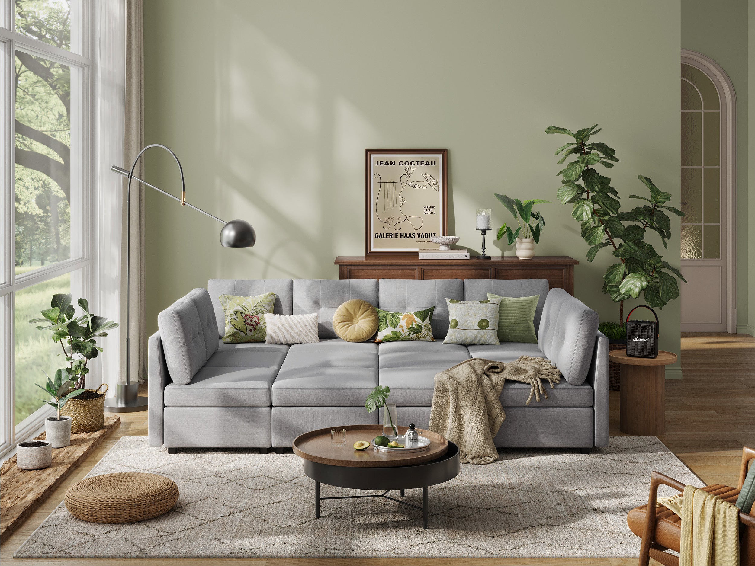 RUBIK III 8 Seat with 4 Ottomans - LINSY HOME